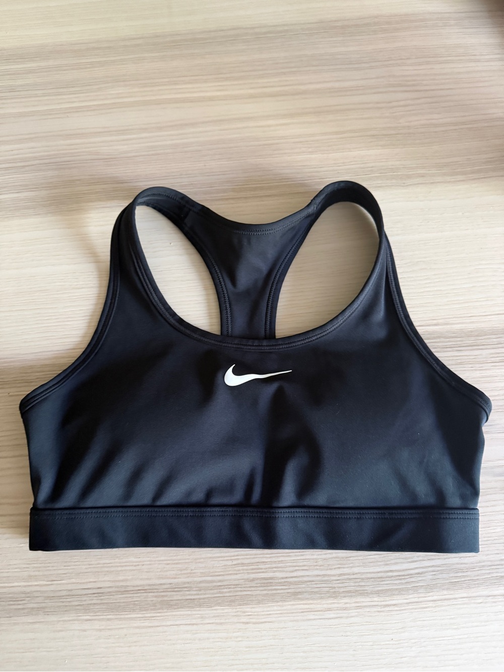 Nike Black Sports Bra with White Swoosh